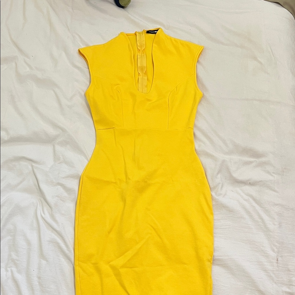 Fashion Nova Vibrant Yellow Dress